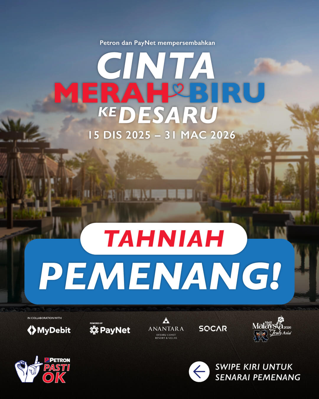 Cinta Merah Biru ke Desaru – Winners Announcement
